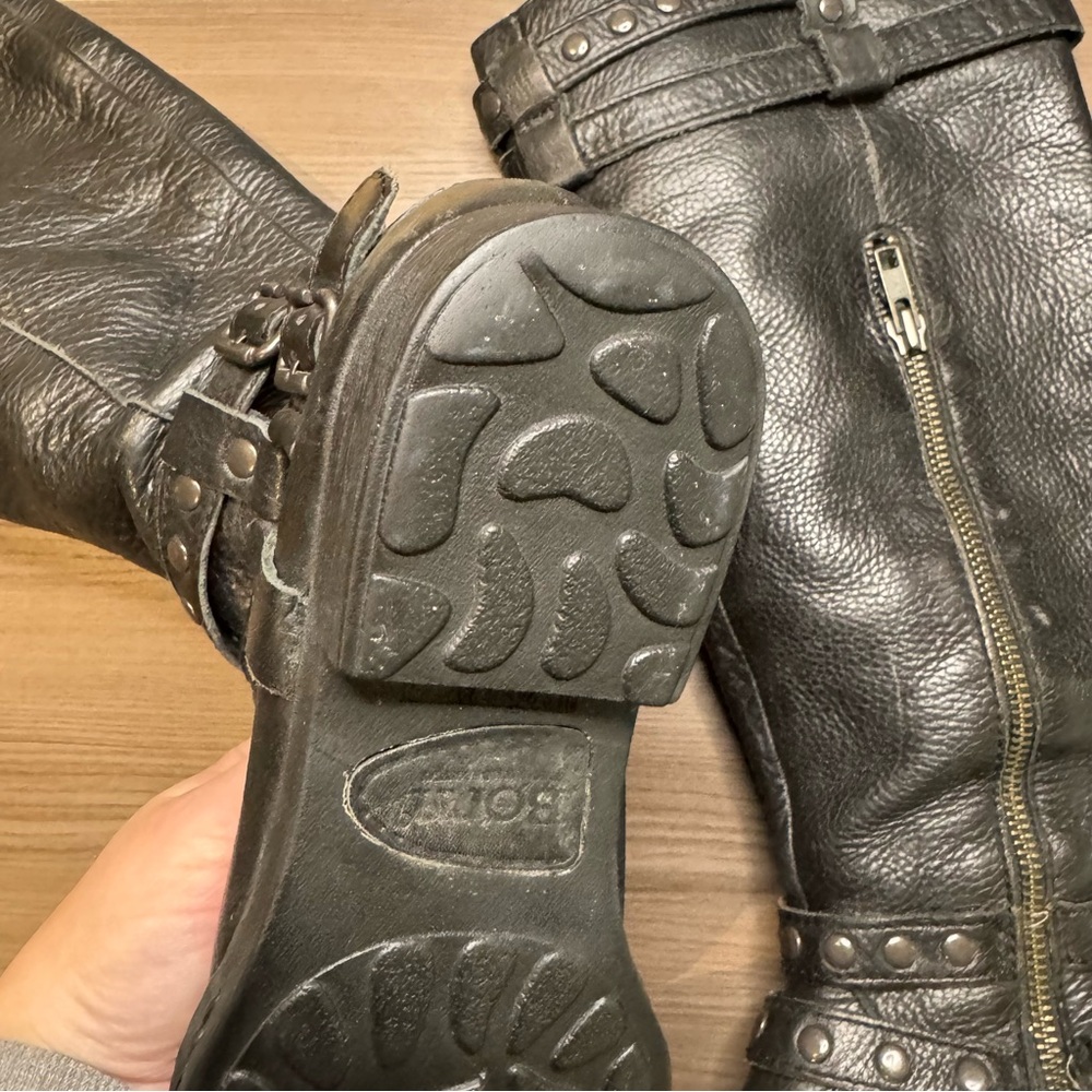Born Black Knee High Soft Leather Boots - Picture 6 of 9